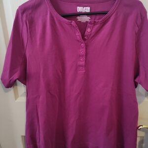 Duluth Trading Co Magenta Cotton Shirt